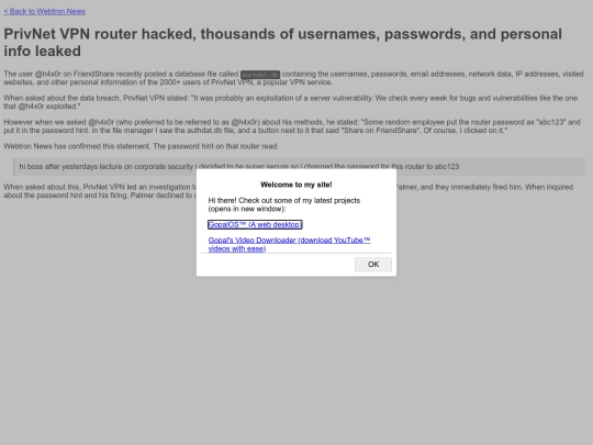 cool_webpages/webtron_privnet_hacked screenshot