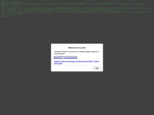 games/adventure_shell screenshot