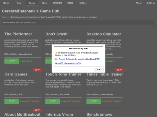 games screenshot