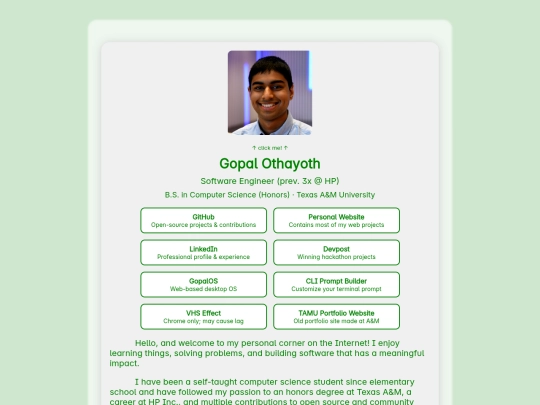 links screenshot