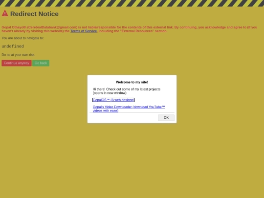 redirect screenshot