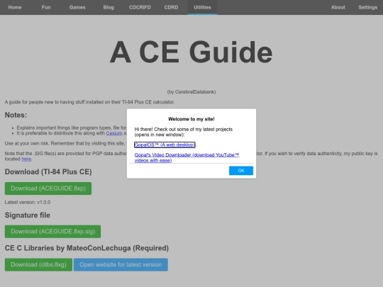 utilities/aceguide screenshot