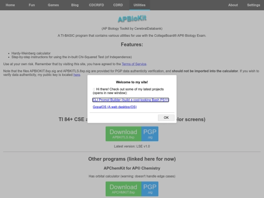 utilities/apbiokit screenshot