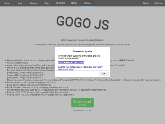 utilities/gogo-js screenshot
