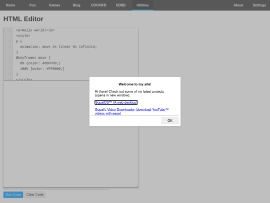 utilities/html_editor screenshot
