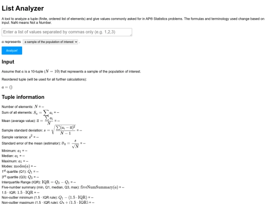 utilities/list-analyzer screenshot