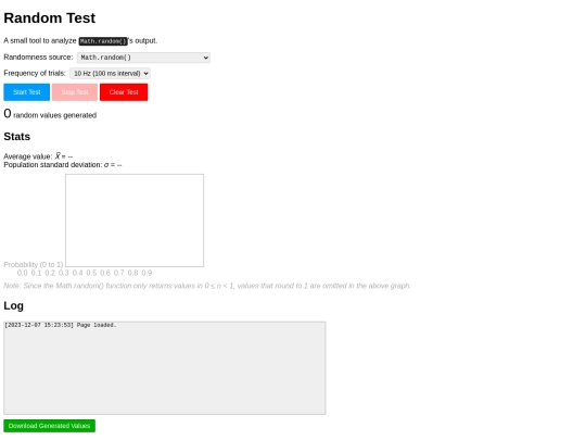 utilities/random-test screenshot