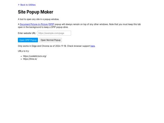 utilities/site-popup-maker screenshot