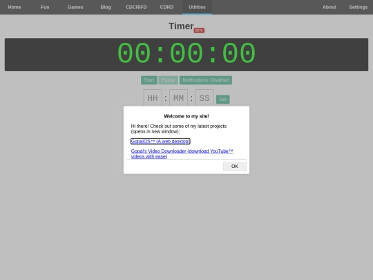 utilities/timer screenshot