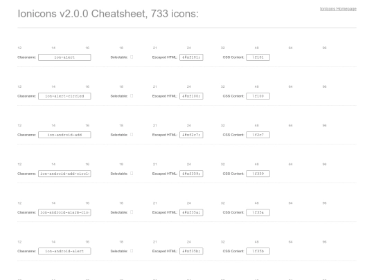 fonts/flaticons/cheatsheet screenshot