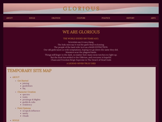 glorious/home screenshot