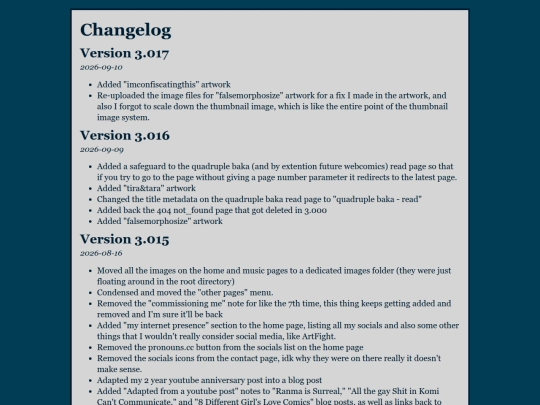 changelog screenshot