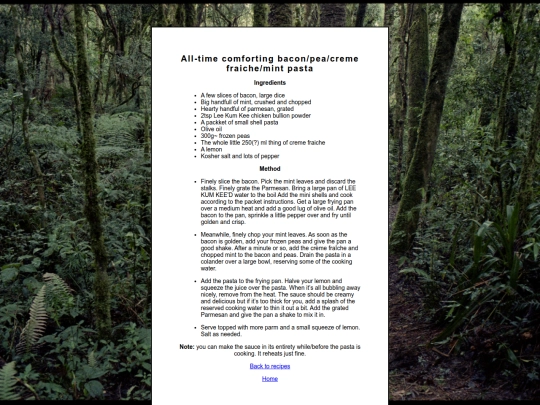 baconpeapasta screenshot