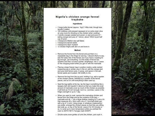 chickenorangefennel screenshot