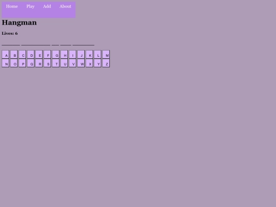 hangman screenshot