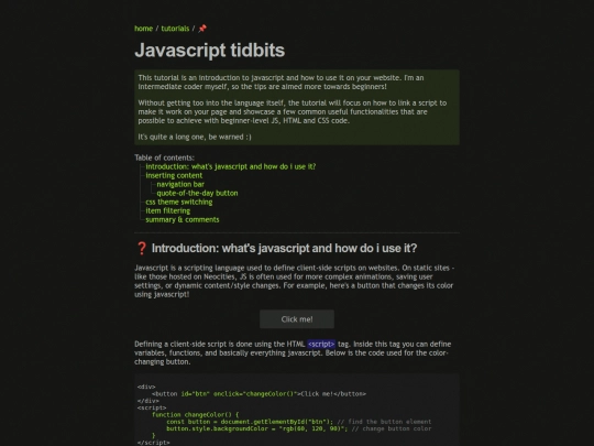 tutorials/javascript-tidbits screenshot