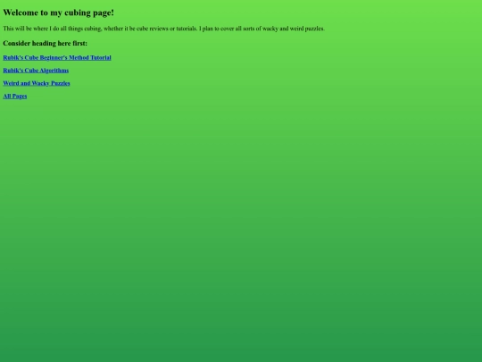 cubing/homepage screenshot