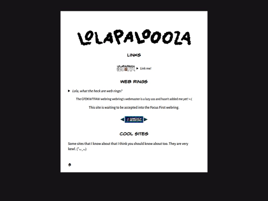 links screenshot