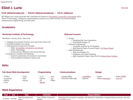 resume screenshot