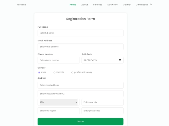 form screenshot