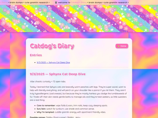 diary screenshot