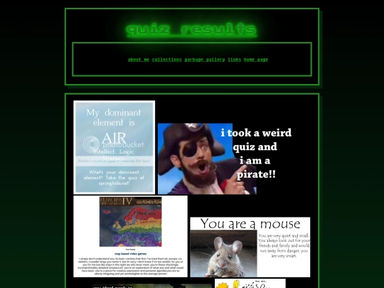about-me/quiz screenshot