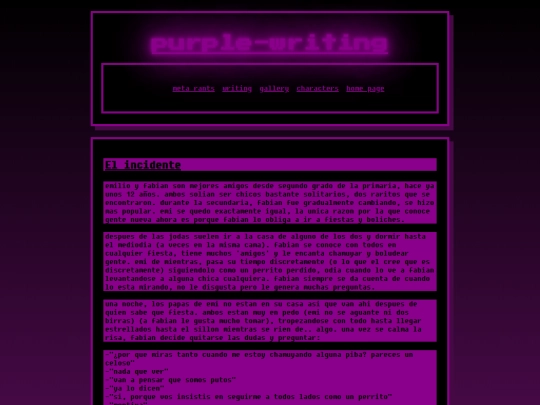 garbage-gallery/purple-ish/writing/elincidente screenshot