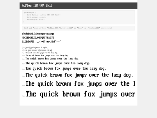misc. media/fonts/DOS Font Kit/demo screenshot