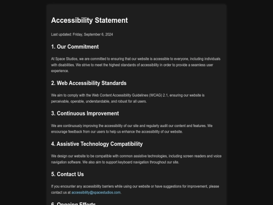 accessibility-statement screenshot