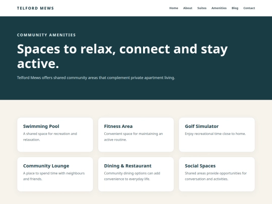 amenities screenshot