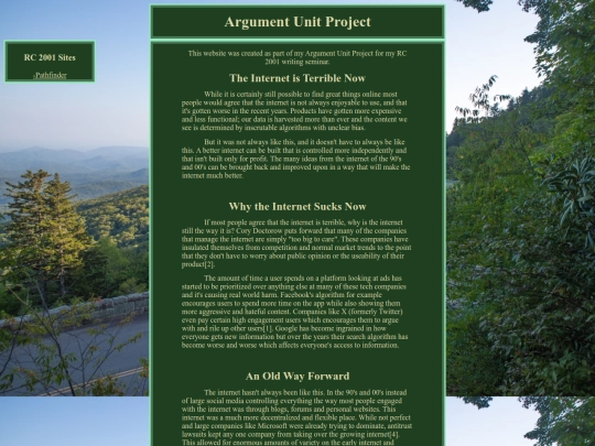 Argument screenshot