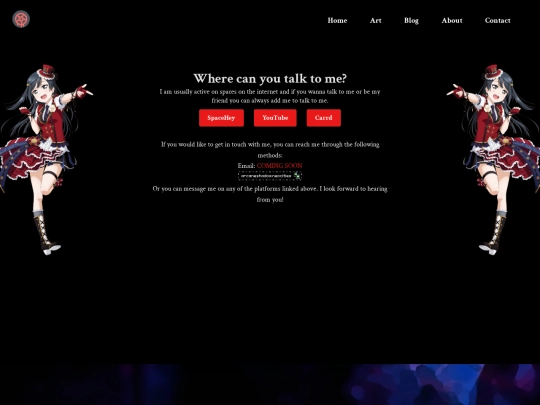 pages/contact screenshot