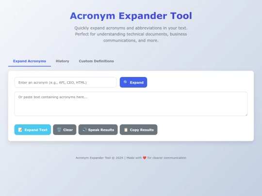 acronymexpandertool screenshot