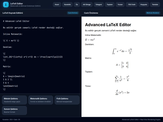 advancedlatexeditor screenshot