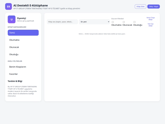 aikutuphane screenshot