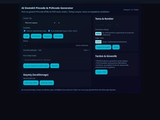 aipincodegeneratorapp screenshot