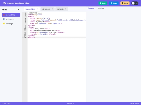 browserbasedcodeeditor screenshot