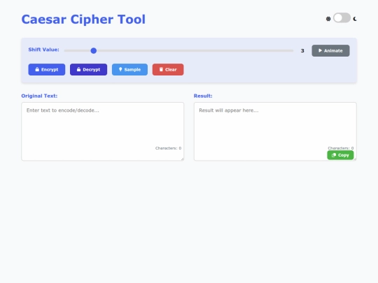 caesarciphertool screenshot
