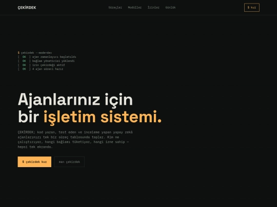 cekirdekisletimsistemi screenshot