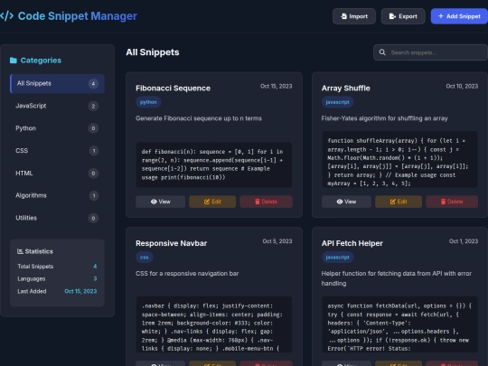 codesnippetmanager screenshot
