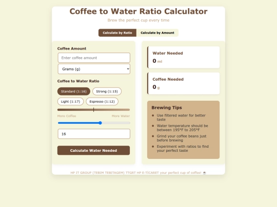 coffeetowaterratiocalculator screenshot