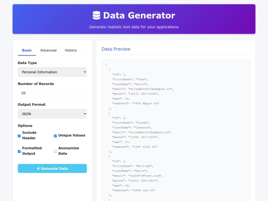 datagenerator screenshot
