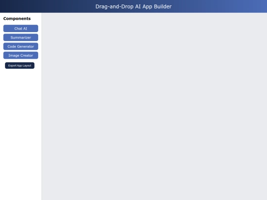 dragdropaiappbuilder screenshot
