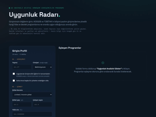 girisimcidestekeslesme screenshot