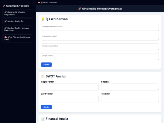 girisimcilikyonetimkontrolpaneli screenshot