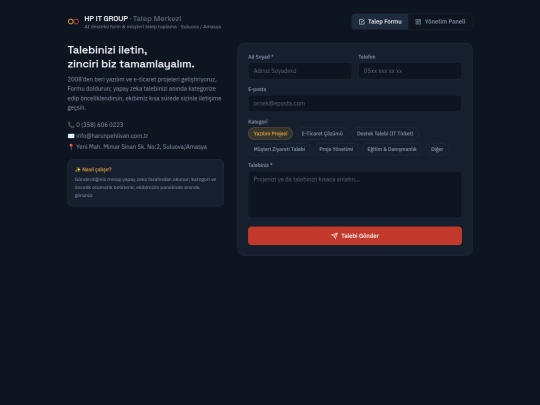 hptalepmerkezi screenshot
