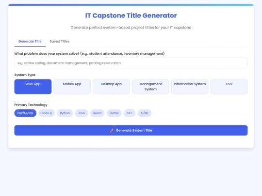 itcapstonetitlegenerator screenshot