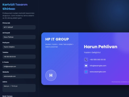 kartvizittasarimsihirbazi screenshot