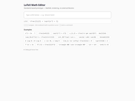 latexmatheditor screenshot