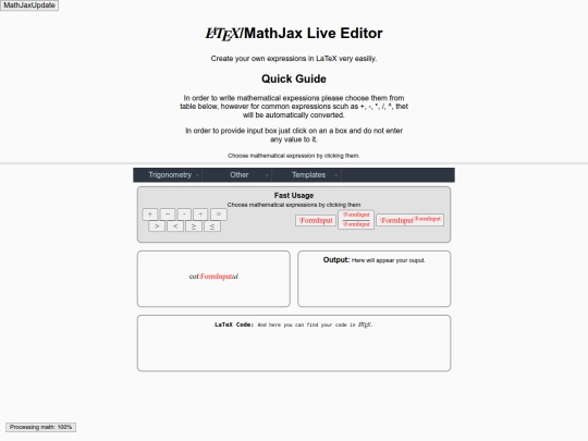 latexmathjaxliveeditor screenshot